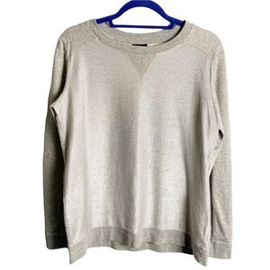 Mossimo -‎ Women’s Silver Metallic Crew Neck Sweatshirt Pullover Jumper - Sz. M